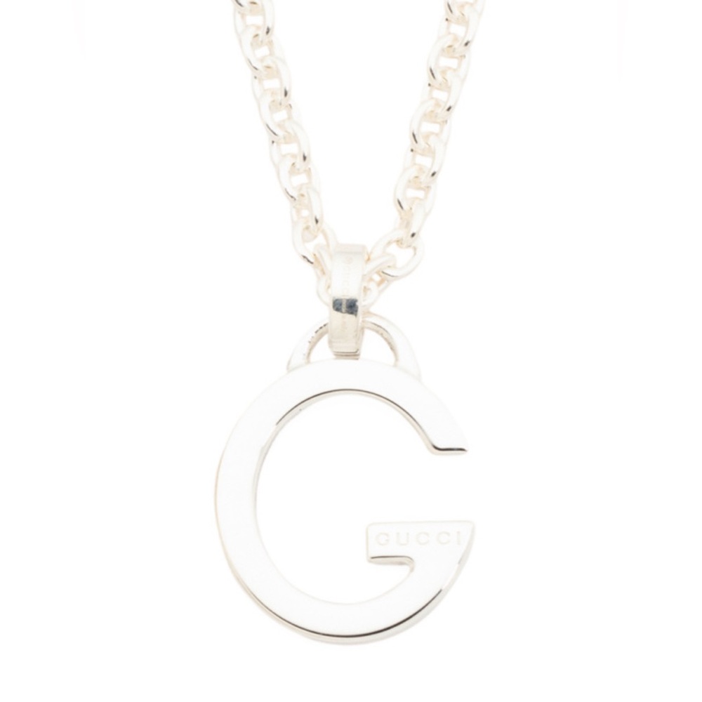 GUCCI CHARLOTTE STERLING SILVER NECKLACE “G” ON CHAIN LOBSTER CLAW